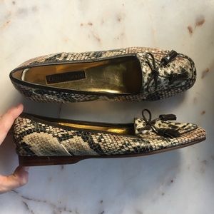 Snakeskin-style Loafers